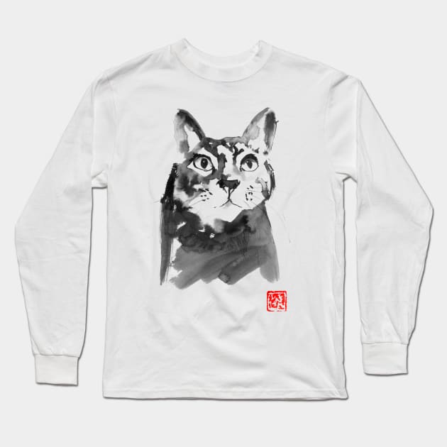 stunned cat Long Sleeve T-Shirt by pechane